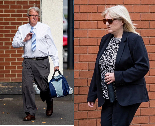 Sherry Bray (phải) và Christopher Ashford bị tuyên án tù vì làm rò rỉ hình ảnh trái phép. 