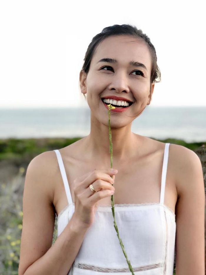 Da mặt hồng hào khỏe khoắn của Hoa hậu Dương Mỹ Linh.