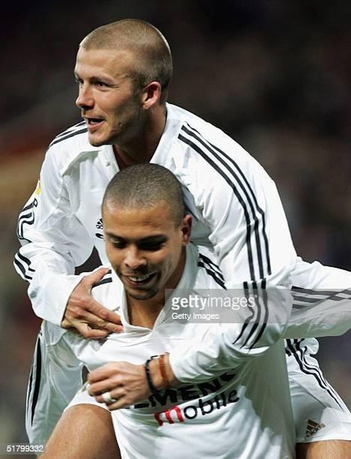 Beckham và Ronaldo từng khoác áo Real Madrid từ năm 2003 đến năm 2007. Ảnh: Getty. 