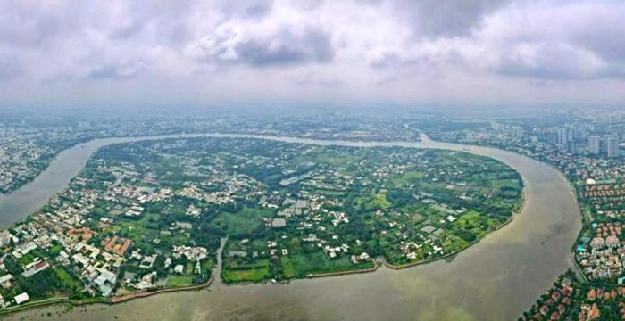 Bán đảo Thanh Đa thuộc quận Bình Thạnh, TP.HCM, được bao quanh bởi sông Sài Gòn và kênh Thanh Đa.